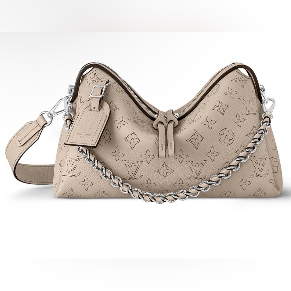 Louis Vuitton Mahina Hand It All Shoulder Bag PM in Galet Grey